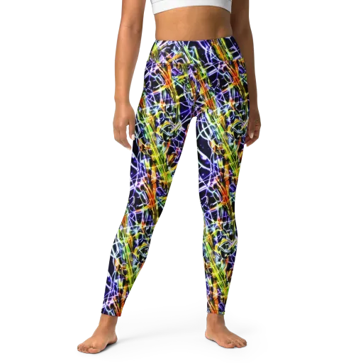Luminous Shatter on a Yoga Leggings