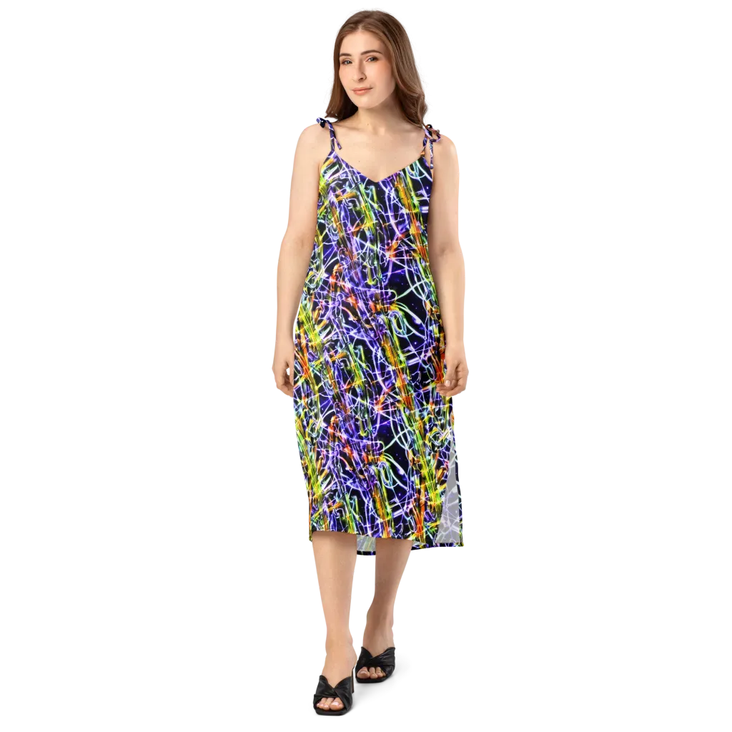 Luminous Shatter on Slip Dress — Front