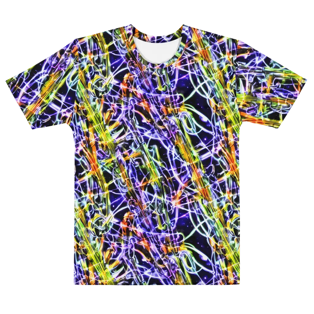 Luminous Shatter on Men's Cotton Crew Neck T-Shirt — Front