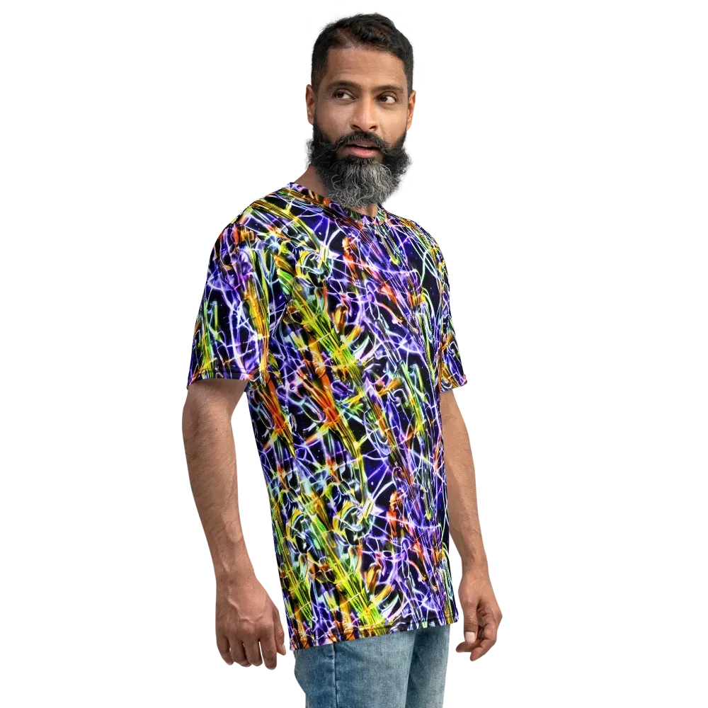 Luminous Shatter on Men's Crew Neck T-Shirt — Right