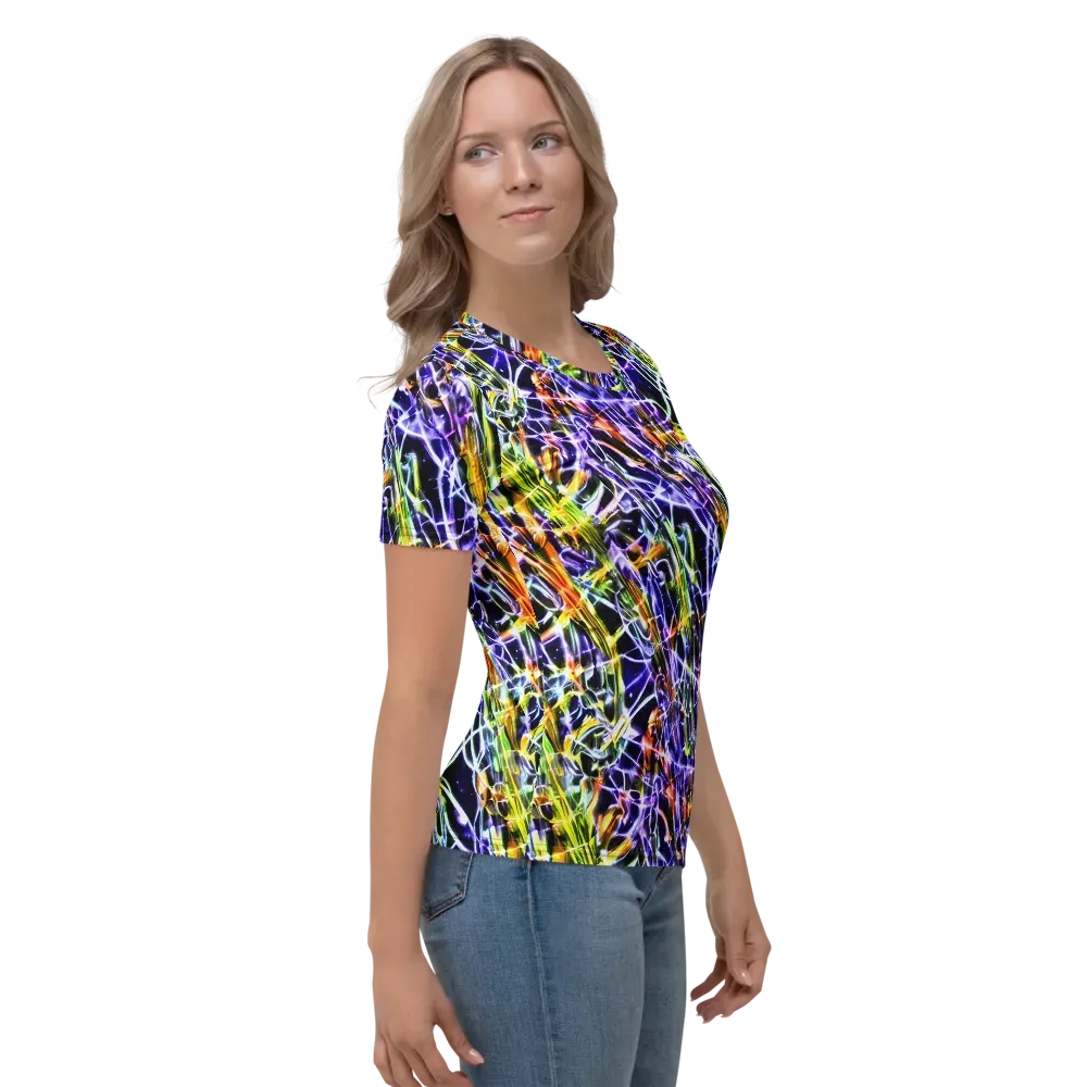 Luminous Shatter on Women's Crew Neck T-Shirt — Right