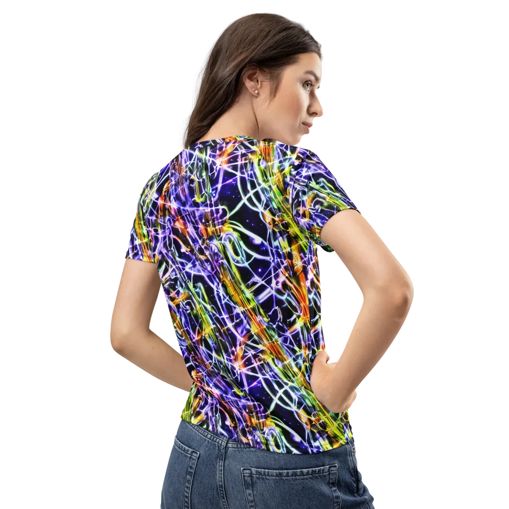 Luminous Shatter on Women's Crew Neck T-Shirt — Back