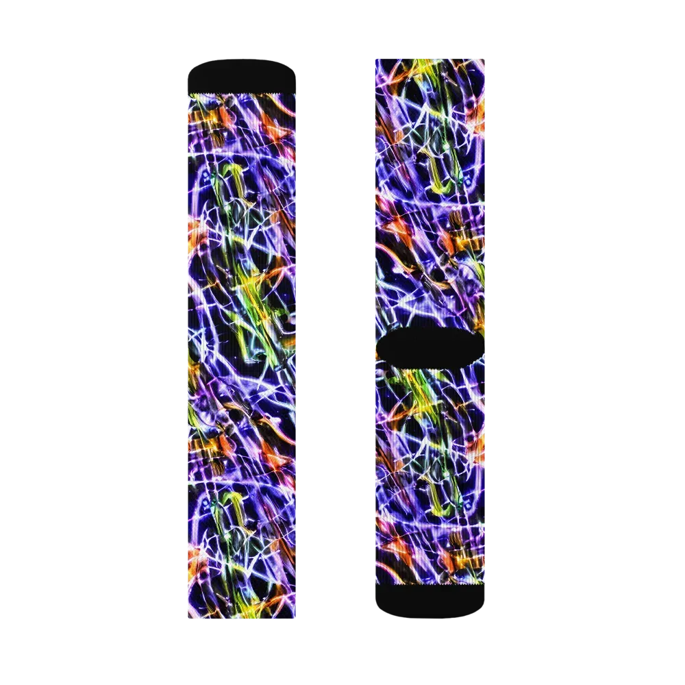 Luminous Shatter on Socks — Right Sock