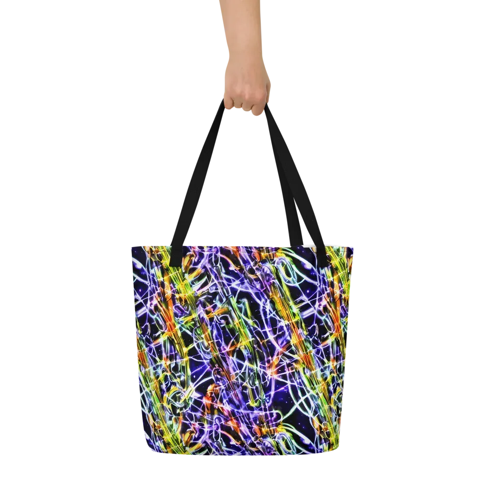Luminous Shatter on Large Tote Bag W/ Pocket — Front