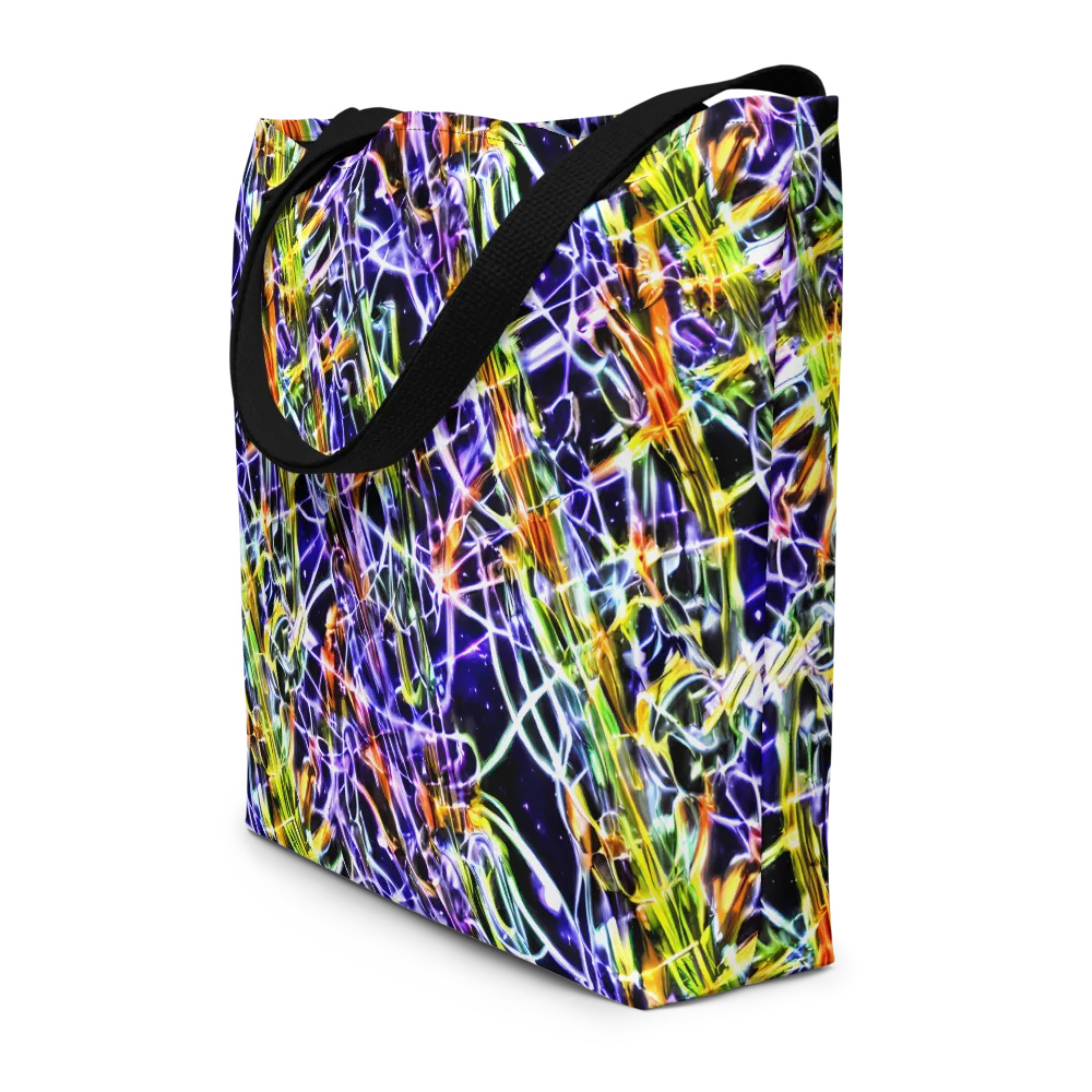 Luminous Shatter on Large Tote Bag W/ Pocket — Front