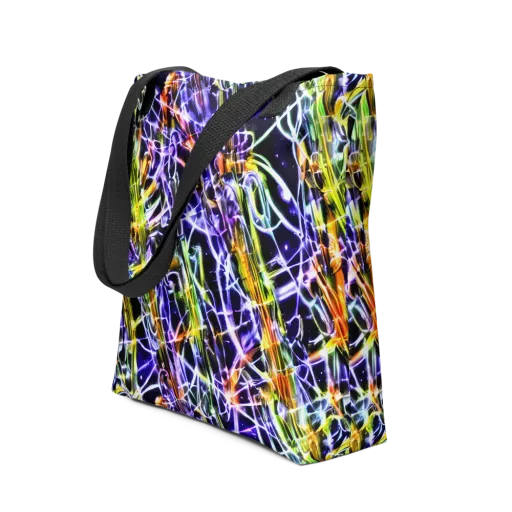 Luminous Shatter on a Tote Bag