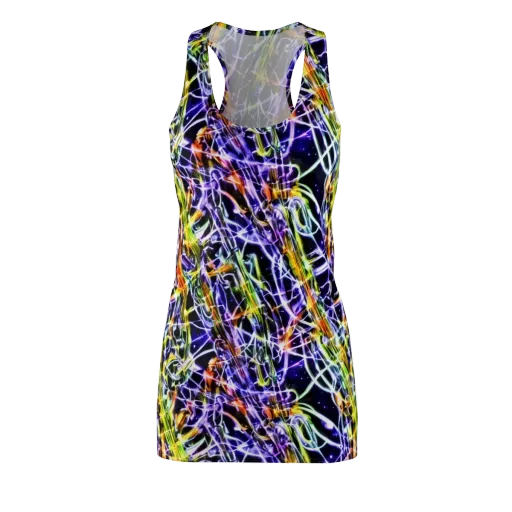 Luminous Shatter on a Racerback Dress