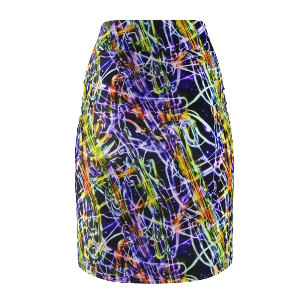 Luminous Shatter on Pencil Skirt — Back