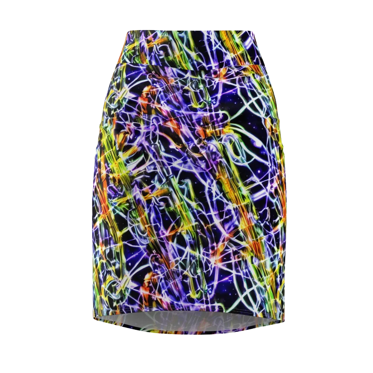 Luminous Shatter on Pencil Skirt — Front