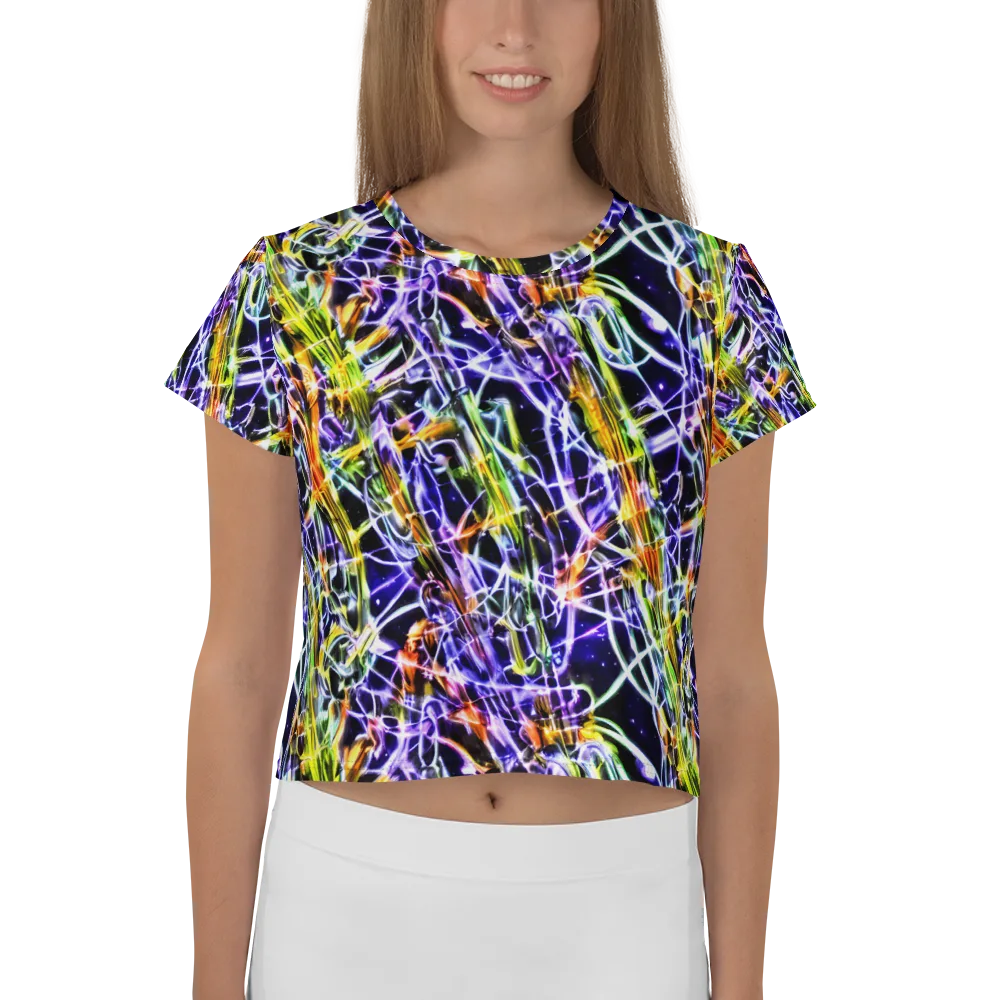 Luminous Shatter on Crop Tee — Front