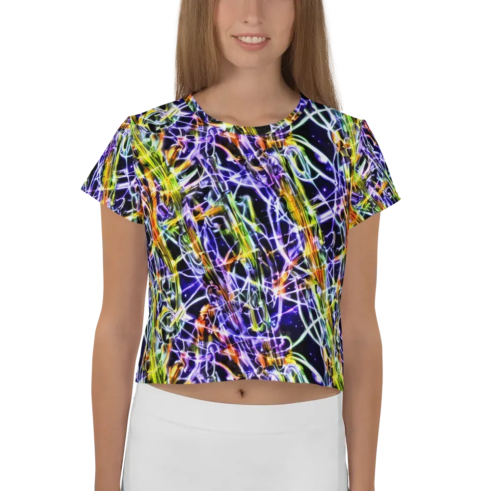 Luminous Shatter on Crop Tee — Front