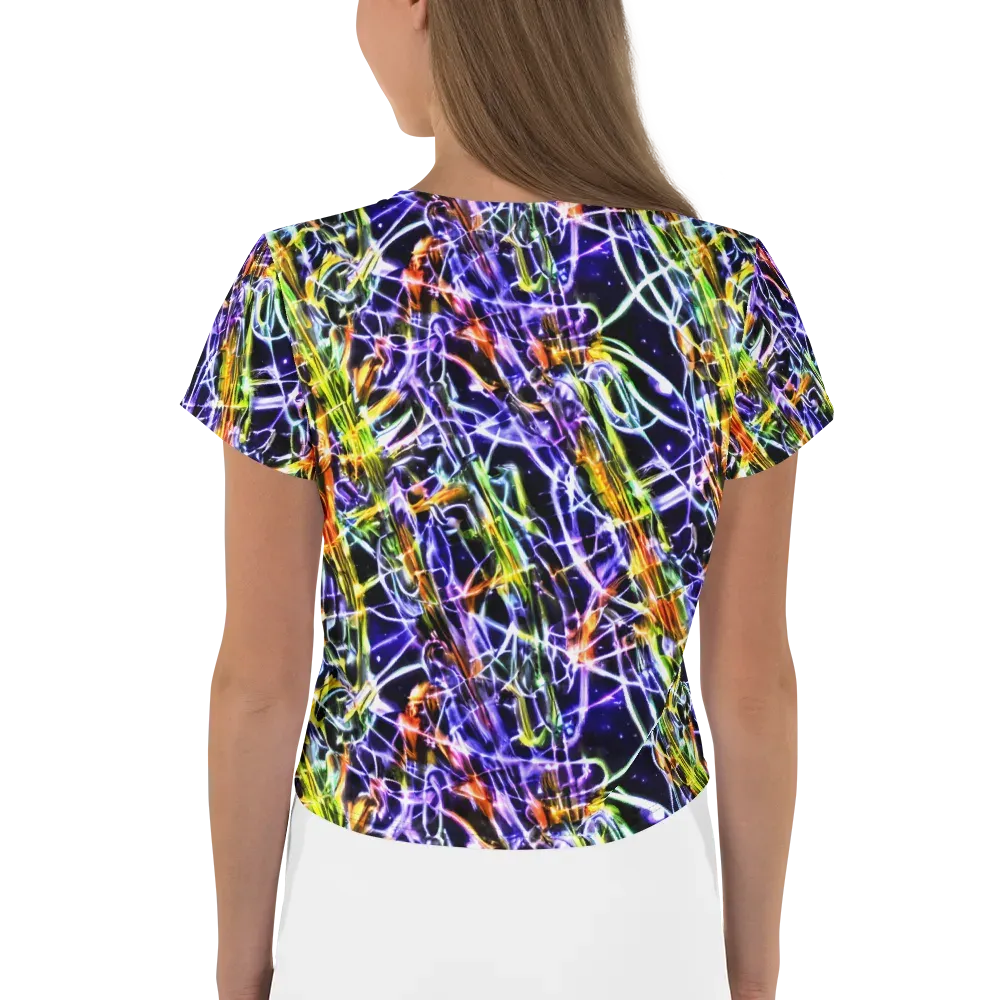 Luminous Shatter on Crop Tee — Back