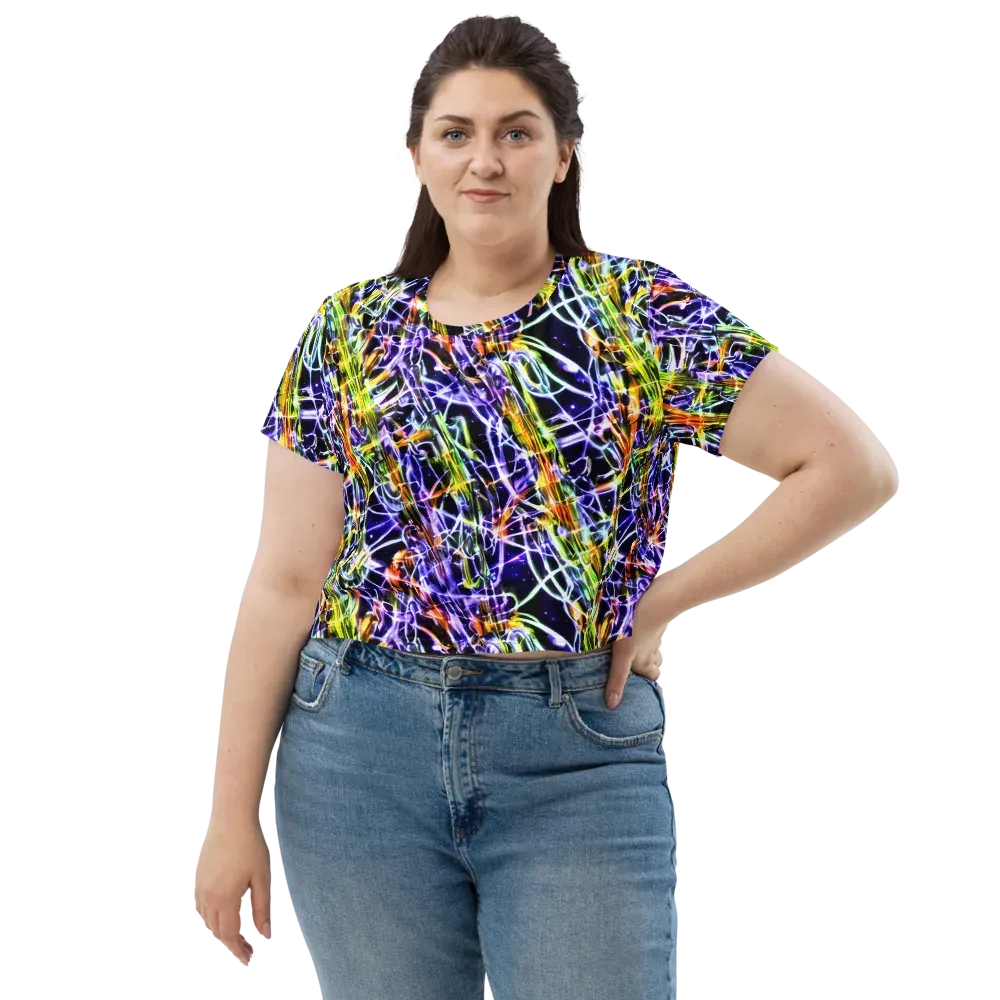 Luminous Shatter on Crop Tee — Front
