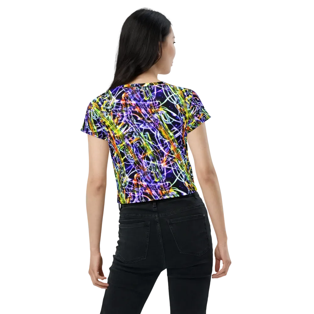 Luminous Shatter on Crop Tee — Back