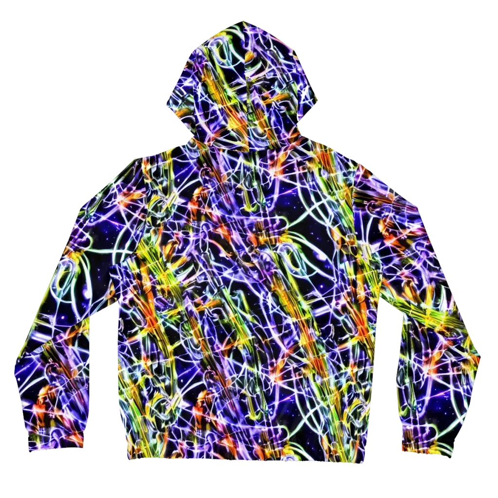 Luminous Shatter on Women's Full-Zip Hoodie — Back