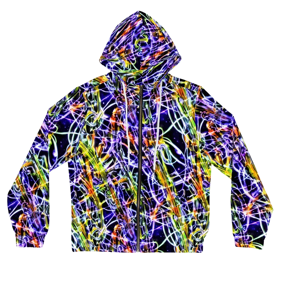 Luminous Shatter on Women's Full-Zip Hoodie — Front