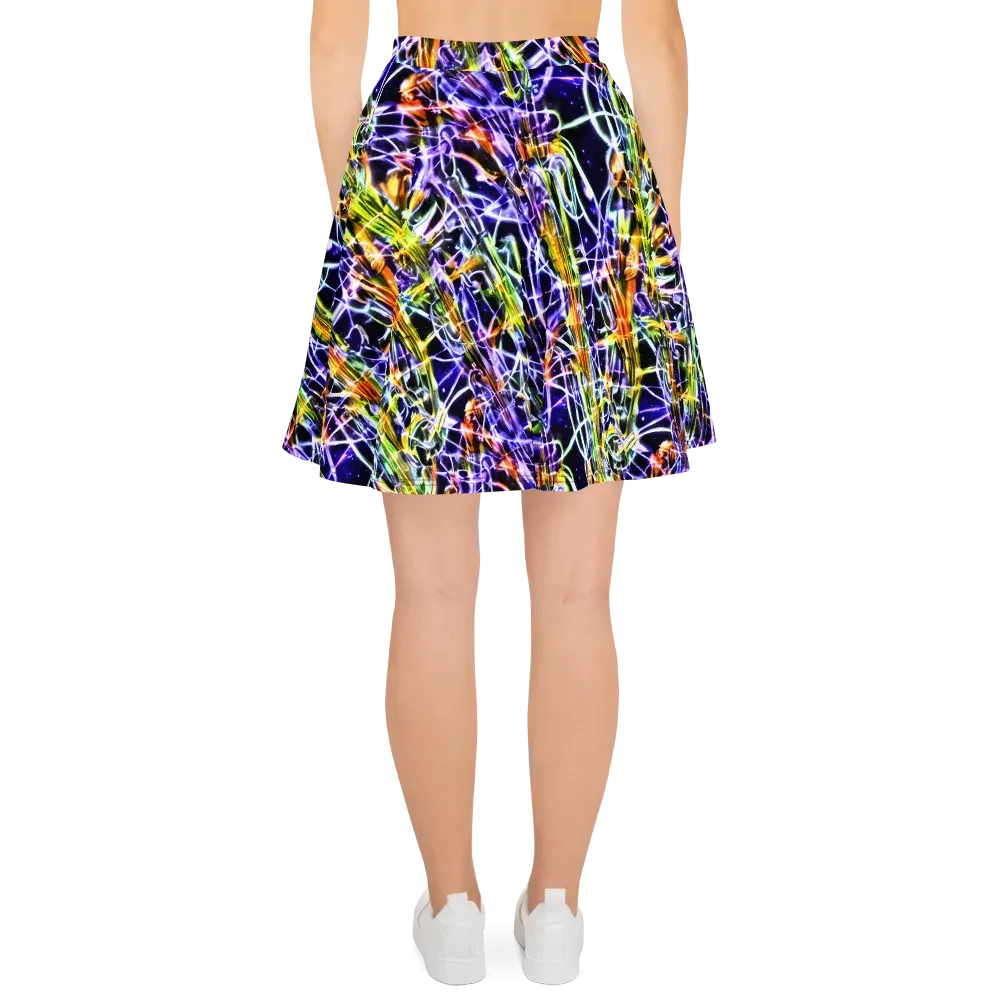 Luminous Shatter on Skater Skirt — Back