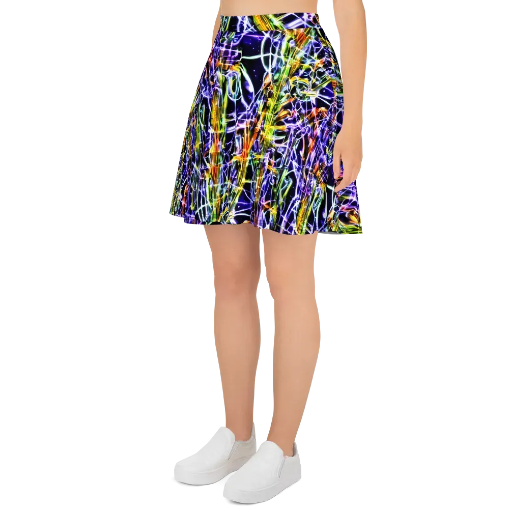 Luminous Shatter on Skater Skirt — Left