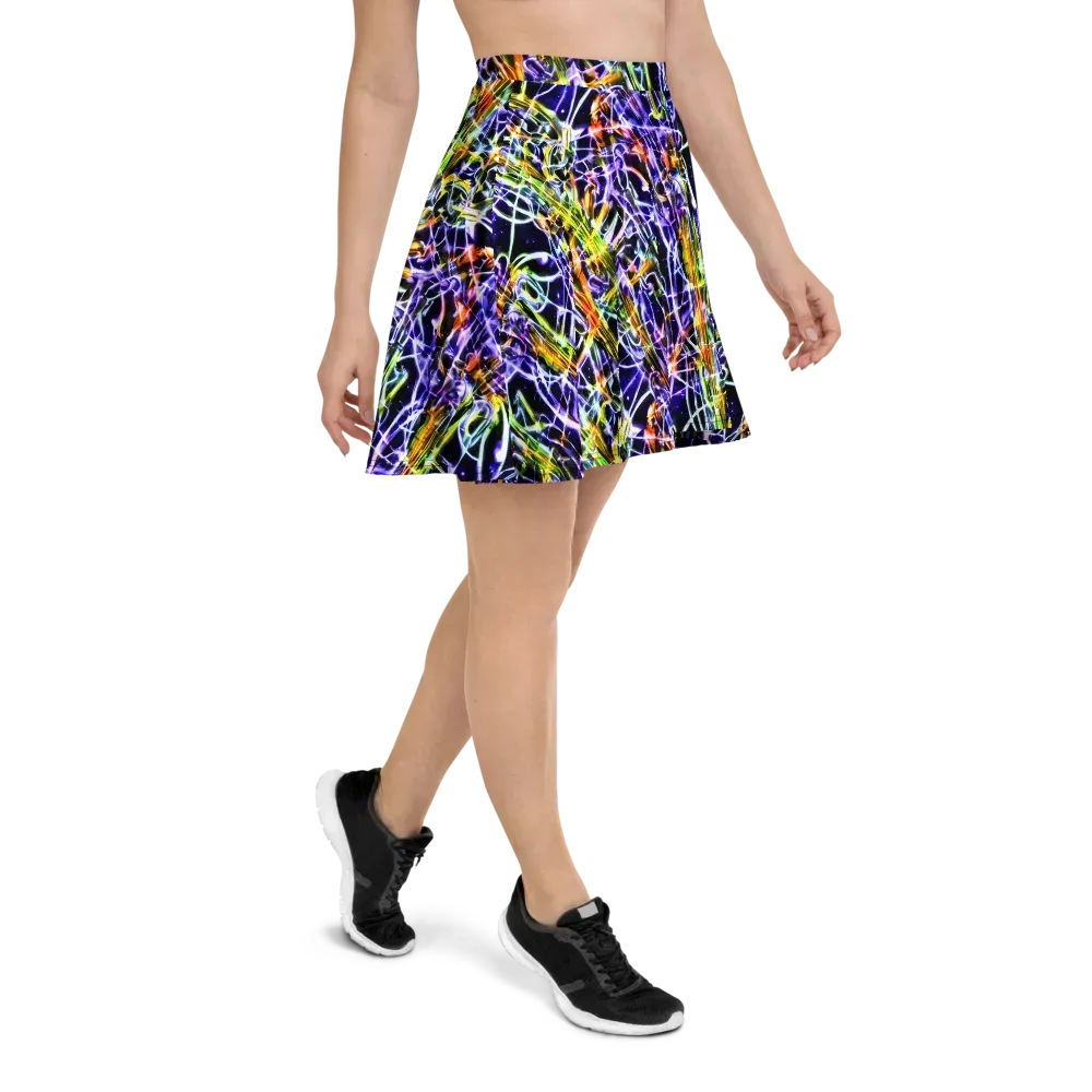Luminous Shatter on Skater Skirt — Right