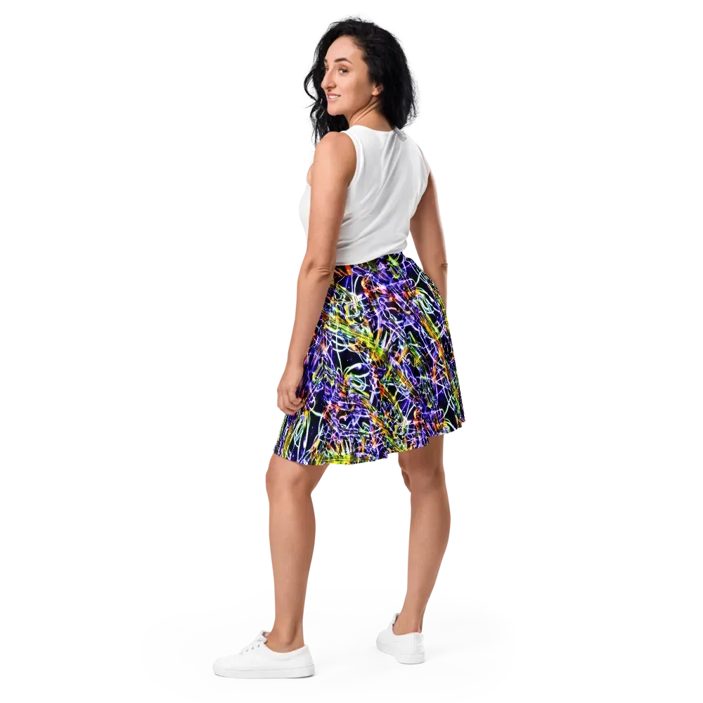 Luminous Shatter on Skater Skirt — Back