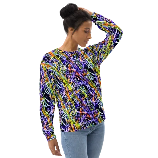 Luminous Shatter on a Sweatshirt