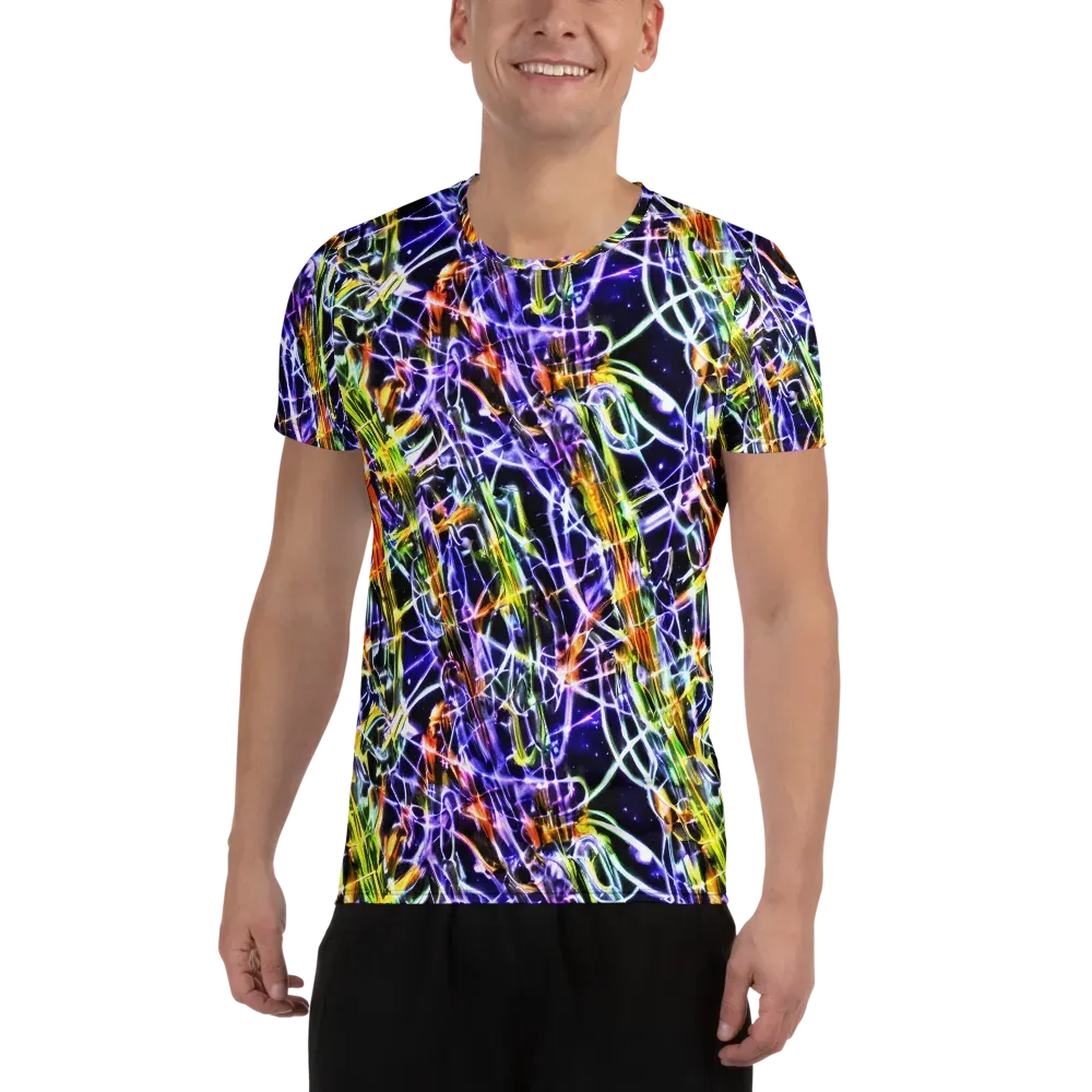 Luminous Shatter on Men's Athletic T-Shirt — Front