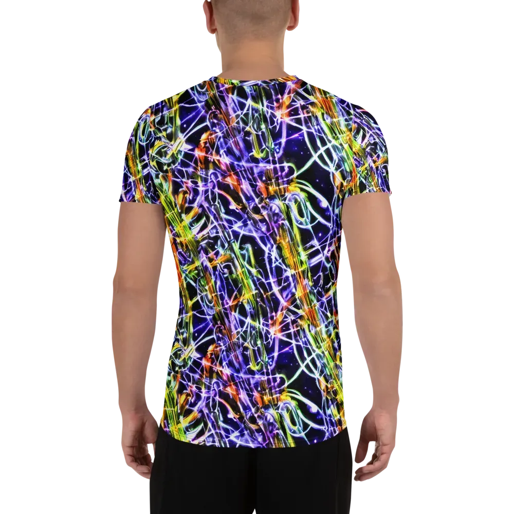Luminous Shatter on Men's Athletic T-Shirt — Back