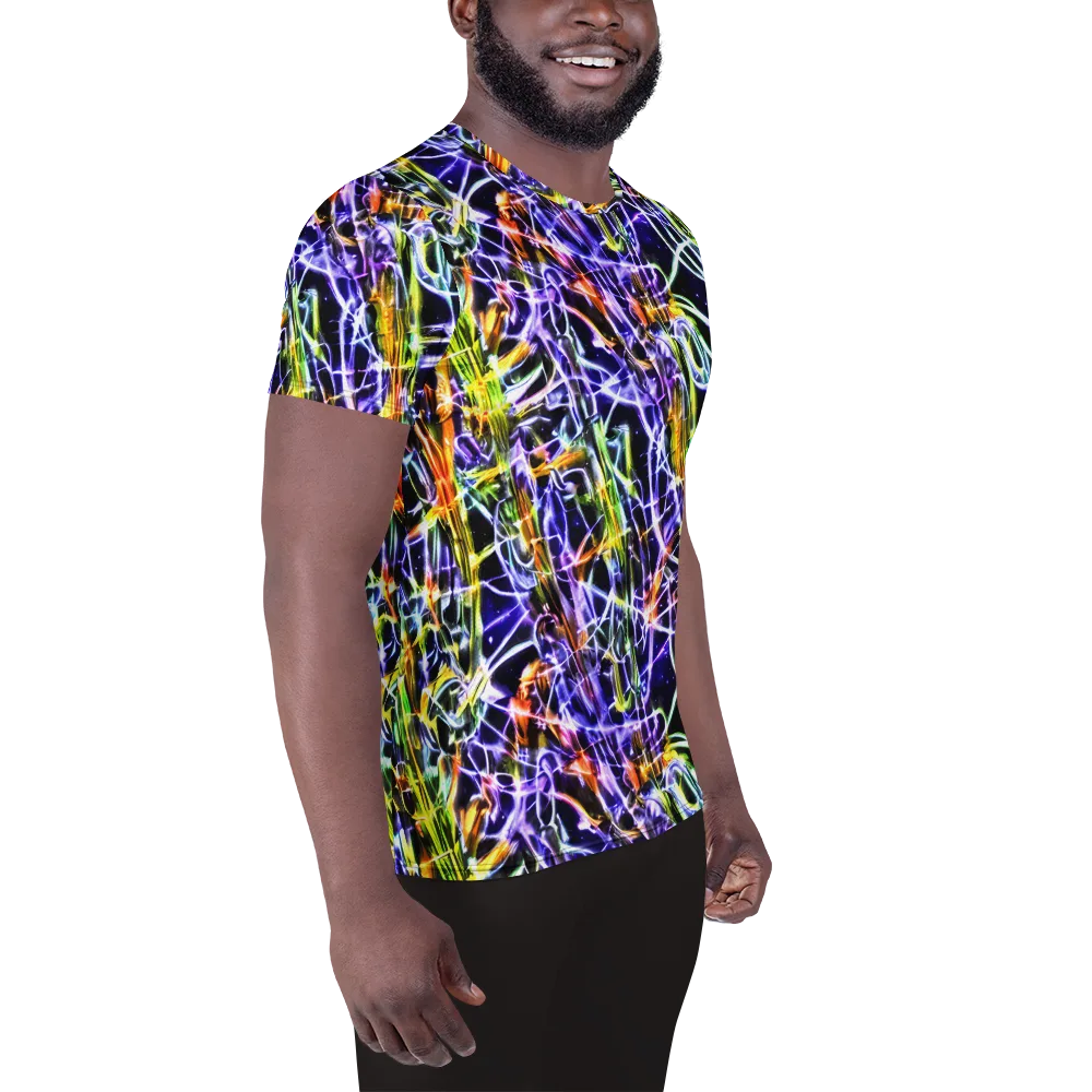 Luminous Shatter on Men's Athletic T-Shirt — Right