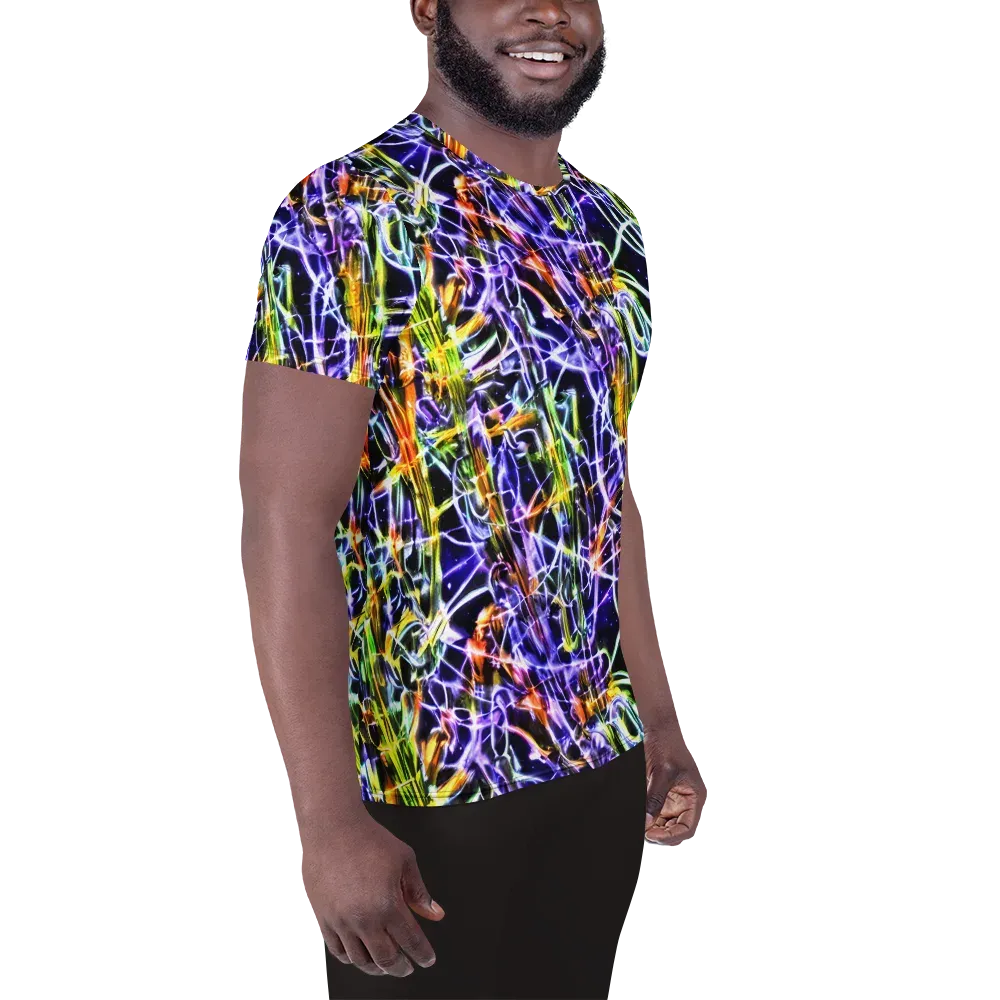 Luminous Shatter on Men's Athletic T-Shirt — Right
