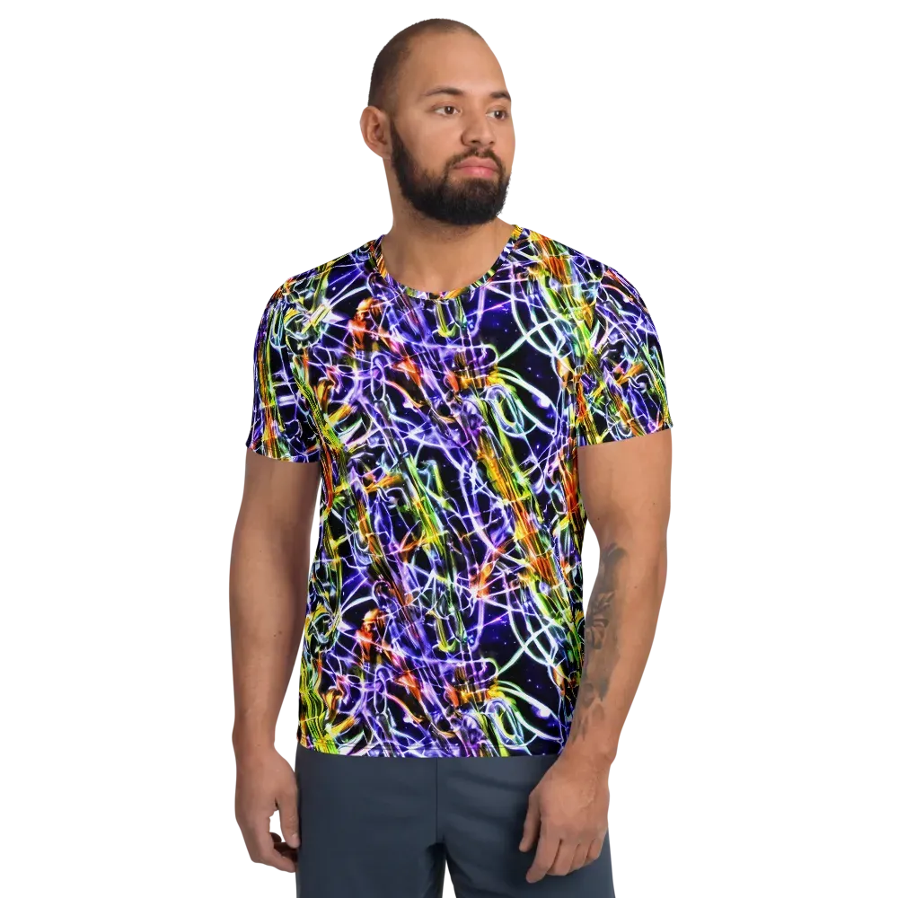 Luminous Shatter on Men's Athletic T-Shirt — Front