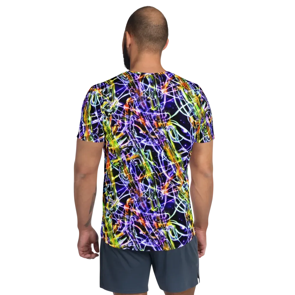 Luminous Shatter on Men's Athletic T-Shirt — Back