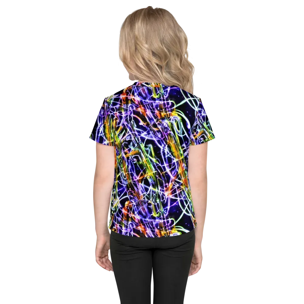 Luminous Shatter on Kids Crew Neck T-Shirt — Back
