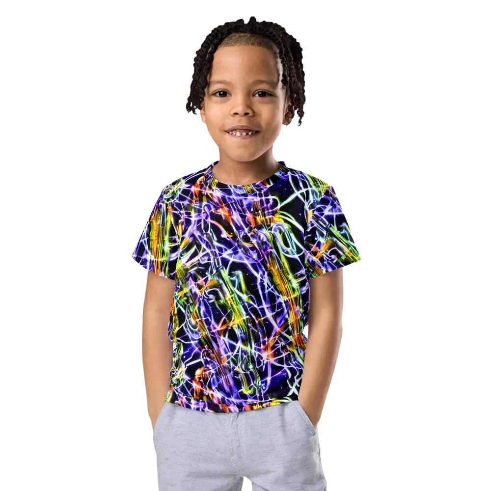 Luminous Shatter on Kids Crew Neck T-Shirt — Front