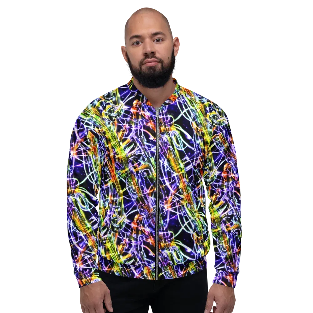 Luminous Shatter on Bomber Jacket — Front