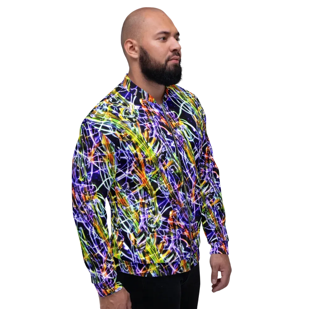 Luminous Shatter on Bomber Jacket — Right