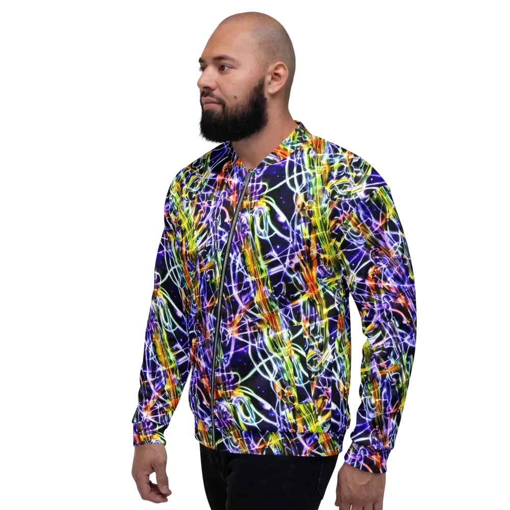 Luminous Shatter on Bomber Jacket — Left