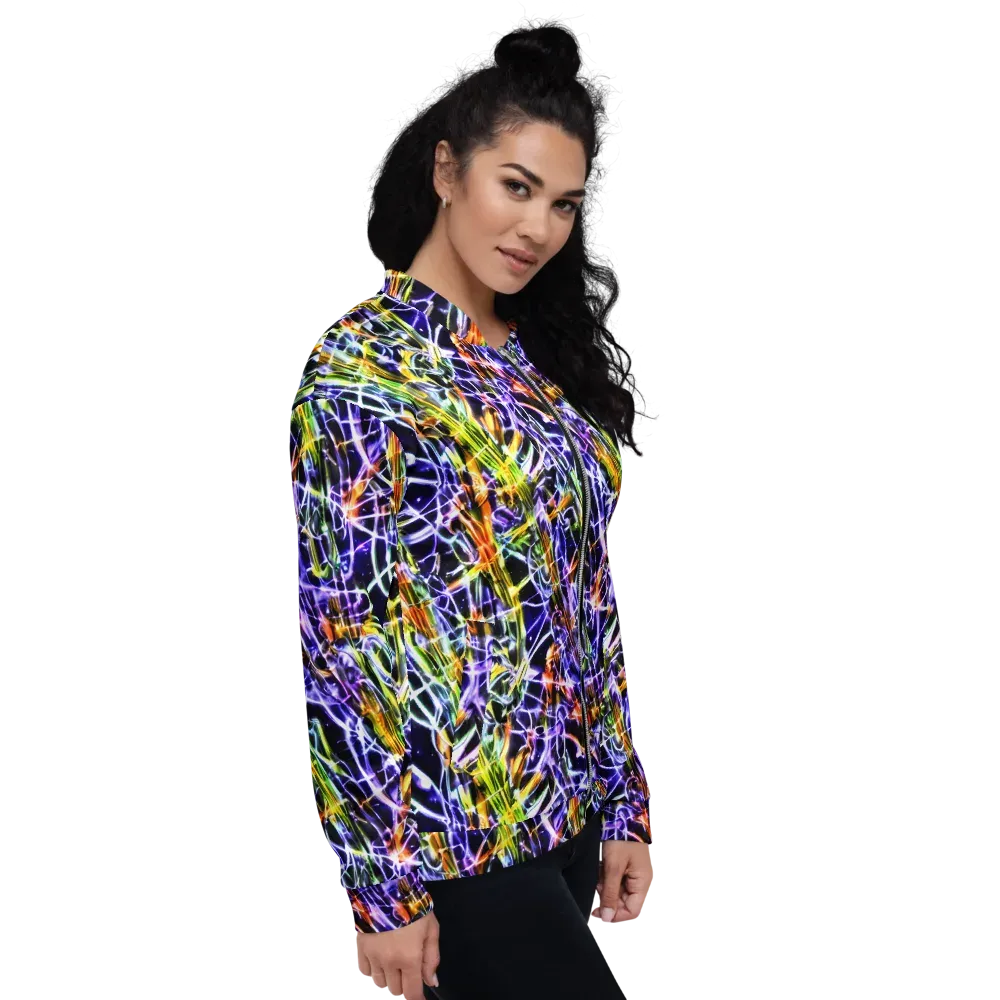 Luminous Shatter on Bomber Jacket — Right