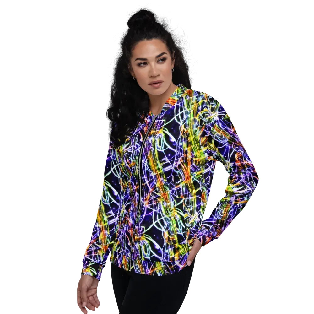 Luminous Shatter on Bomber Jacket — Left