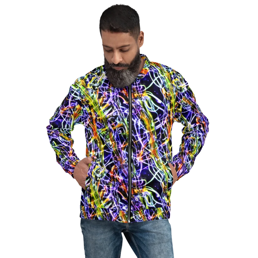 Luminous Shatter on Bomber Jacket — Front