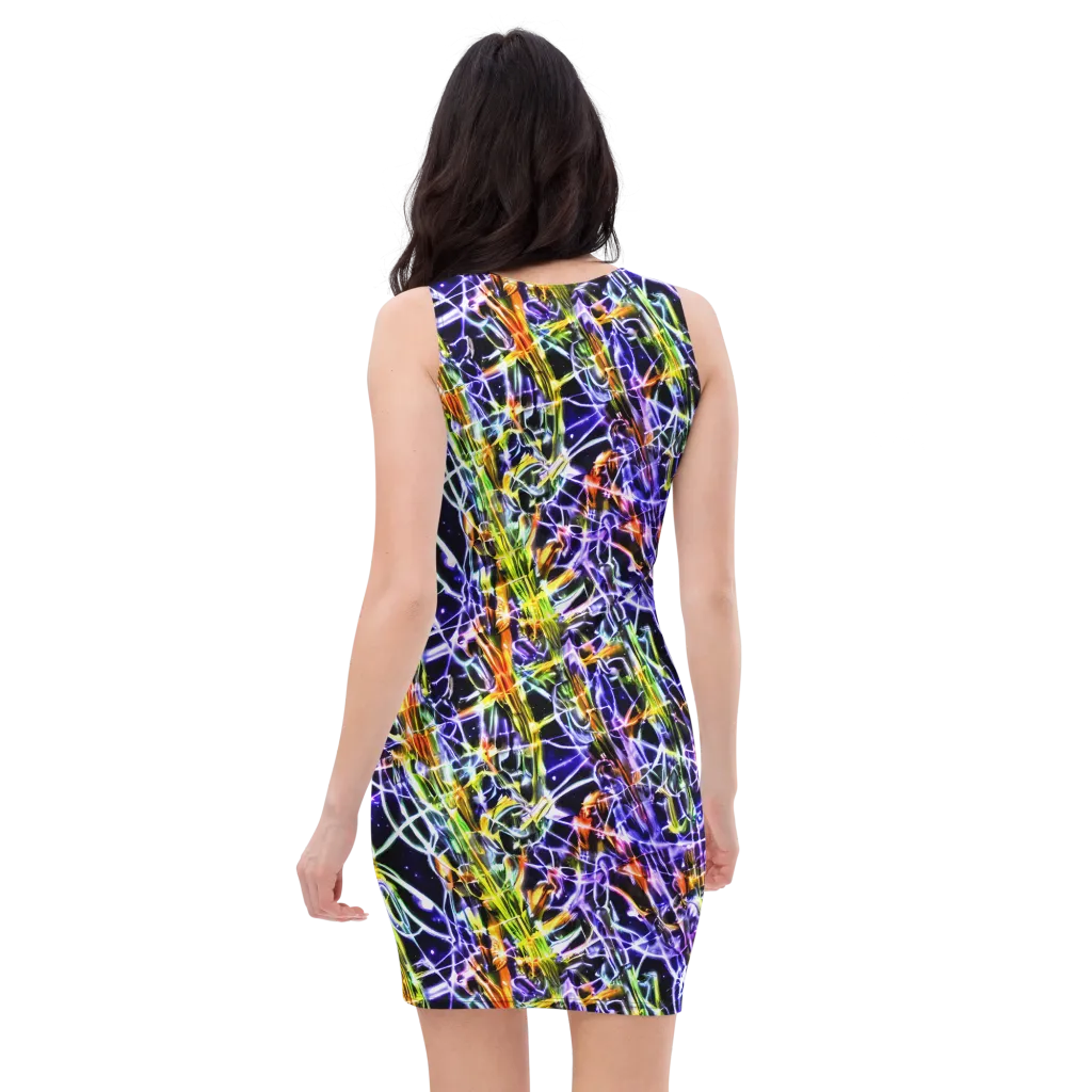 Luminous Shatter on Bodycon Dress — Back