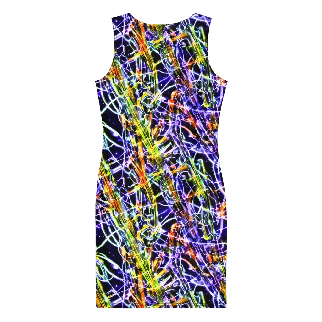 Luminous Shatter on Bodycon Dress — Back