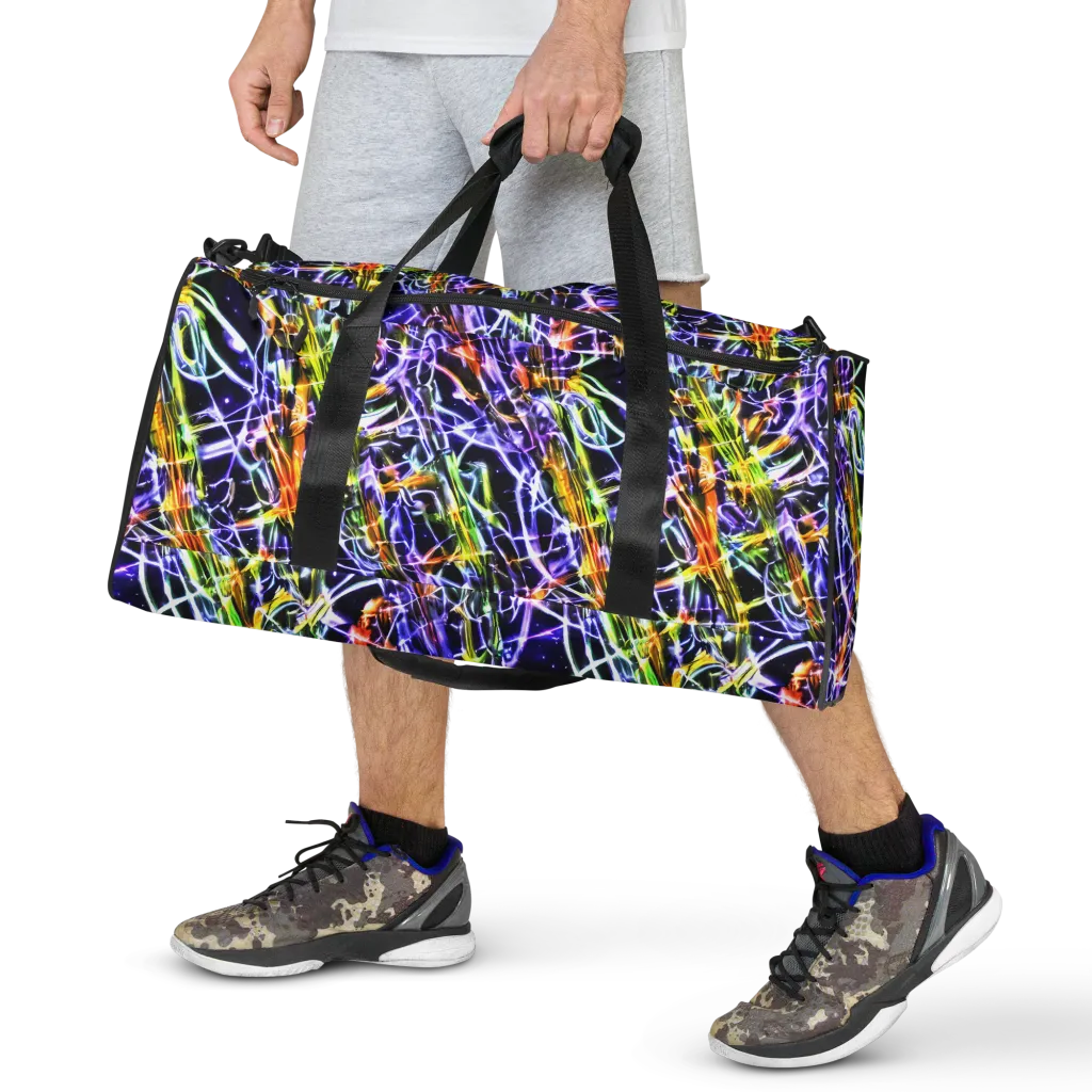 Luminous Shatter on Duffle Bag — Front