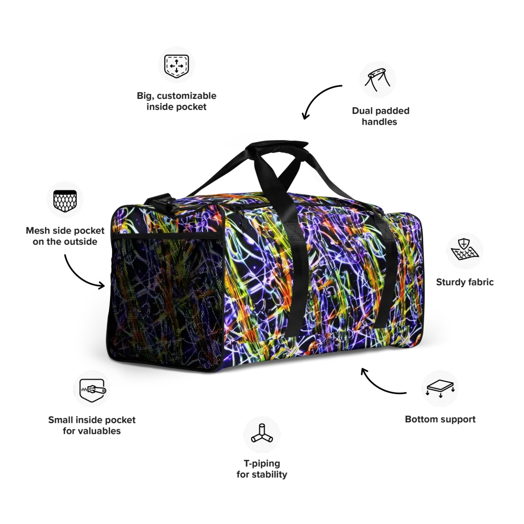 Luminous Shatter on Duffle Bag — Right Front