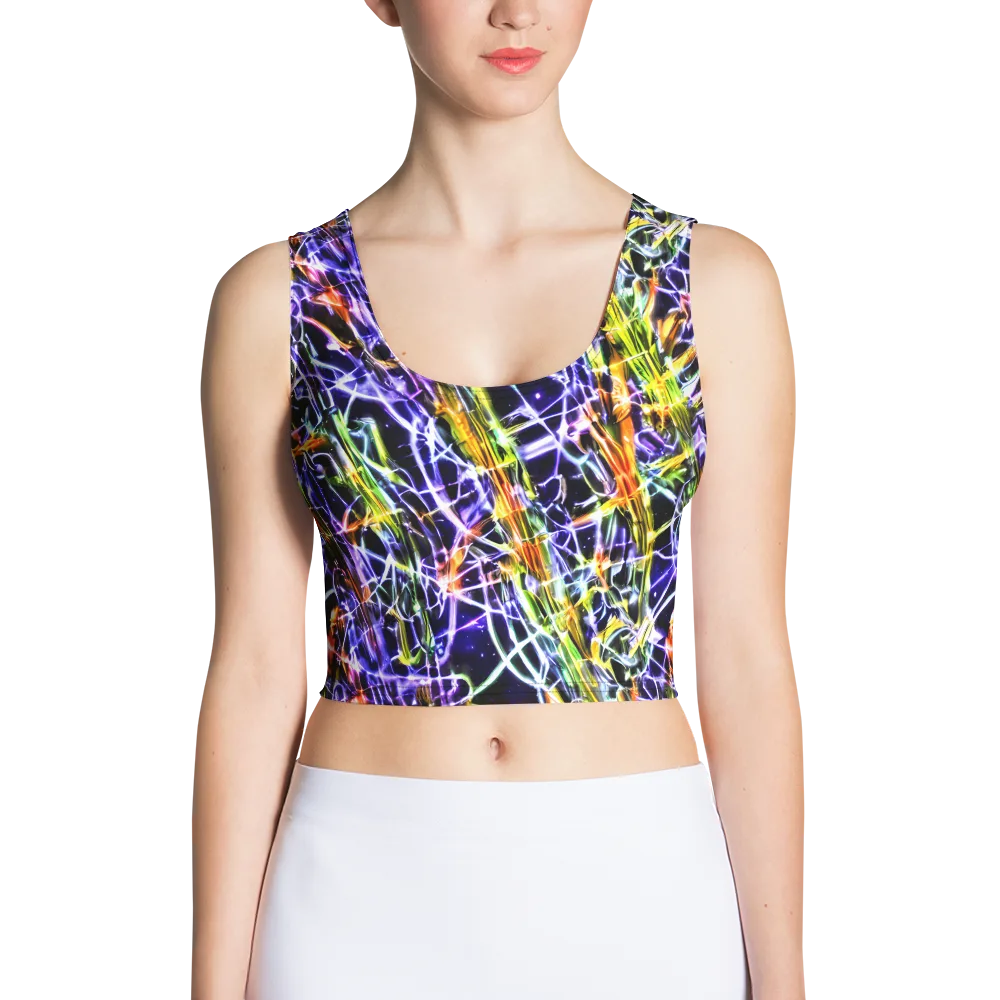 Luminous Shatter on Crop Top — Front