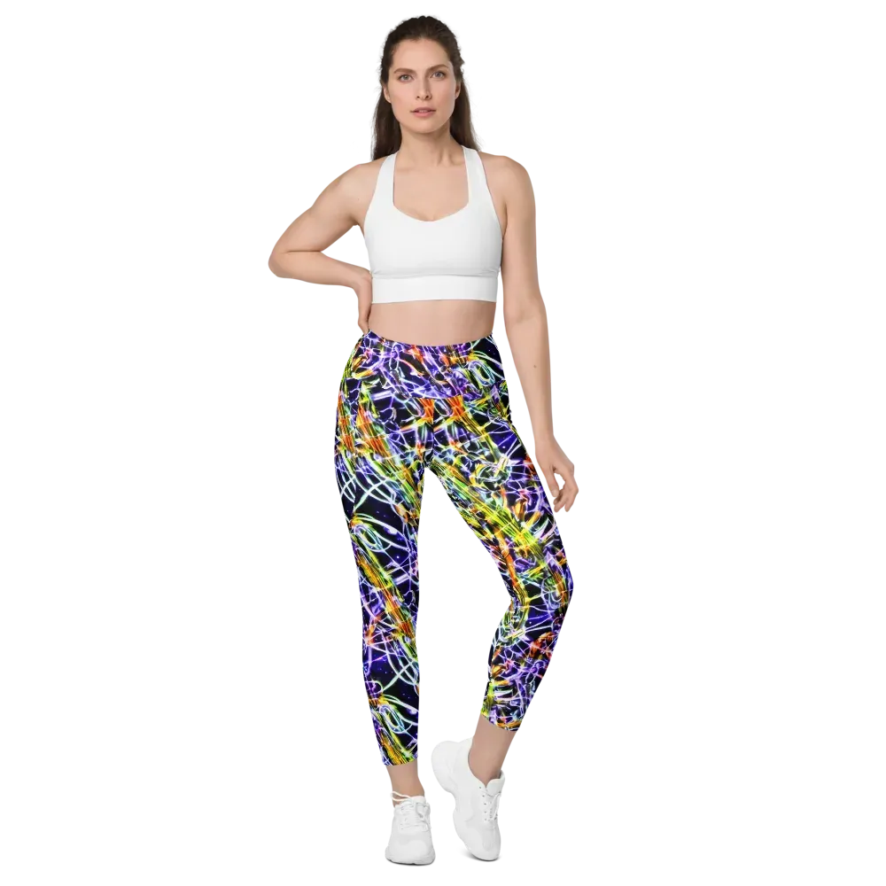 Luminous Shatter on Leggings with Pockets — Front