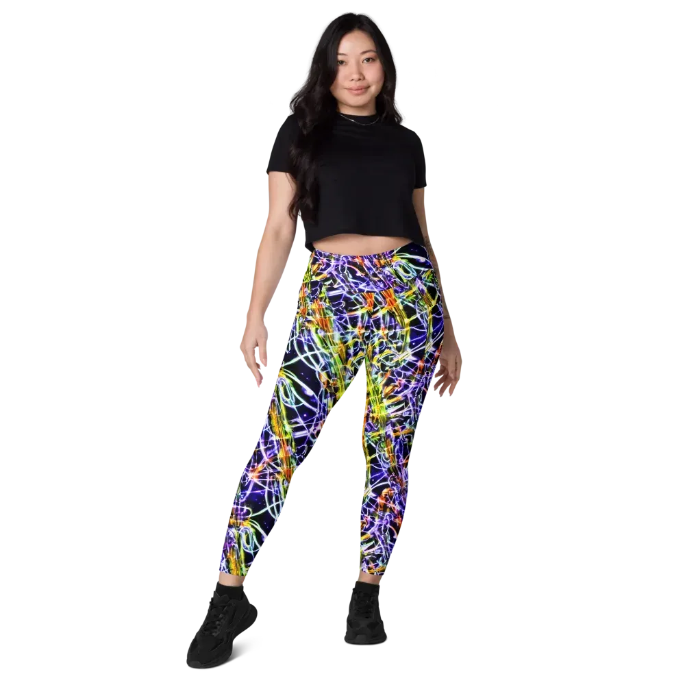 Luminous Shatter on Leggings with Pockets — Front