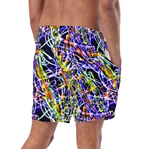 Luminous Shatter on a Swim Trunks