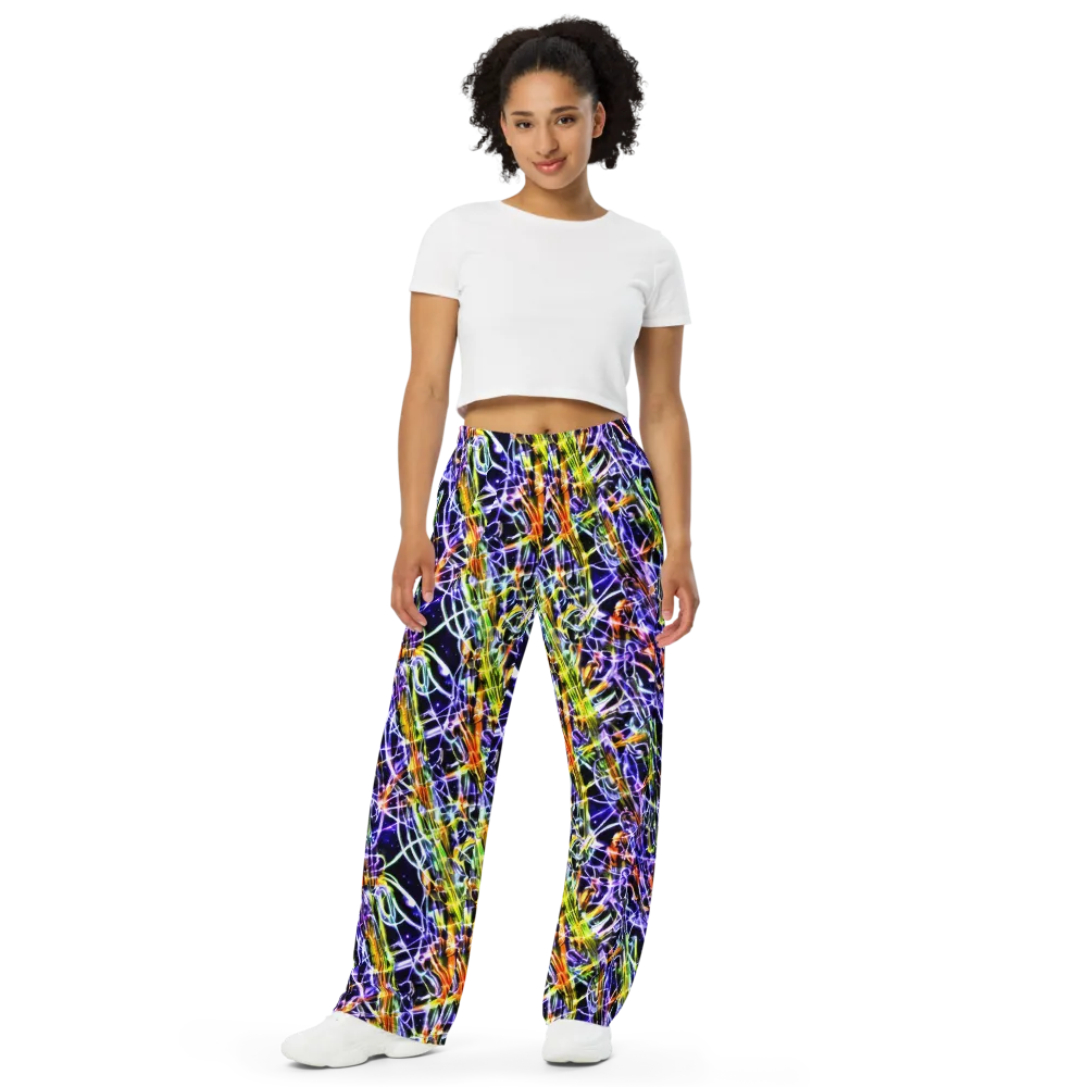 Luminous Shatter on Wide-Leg Pants — Front