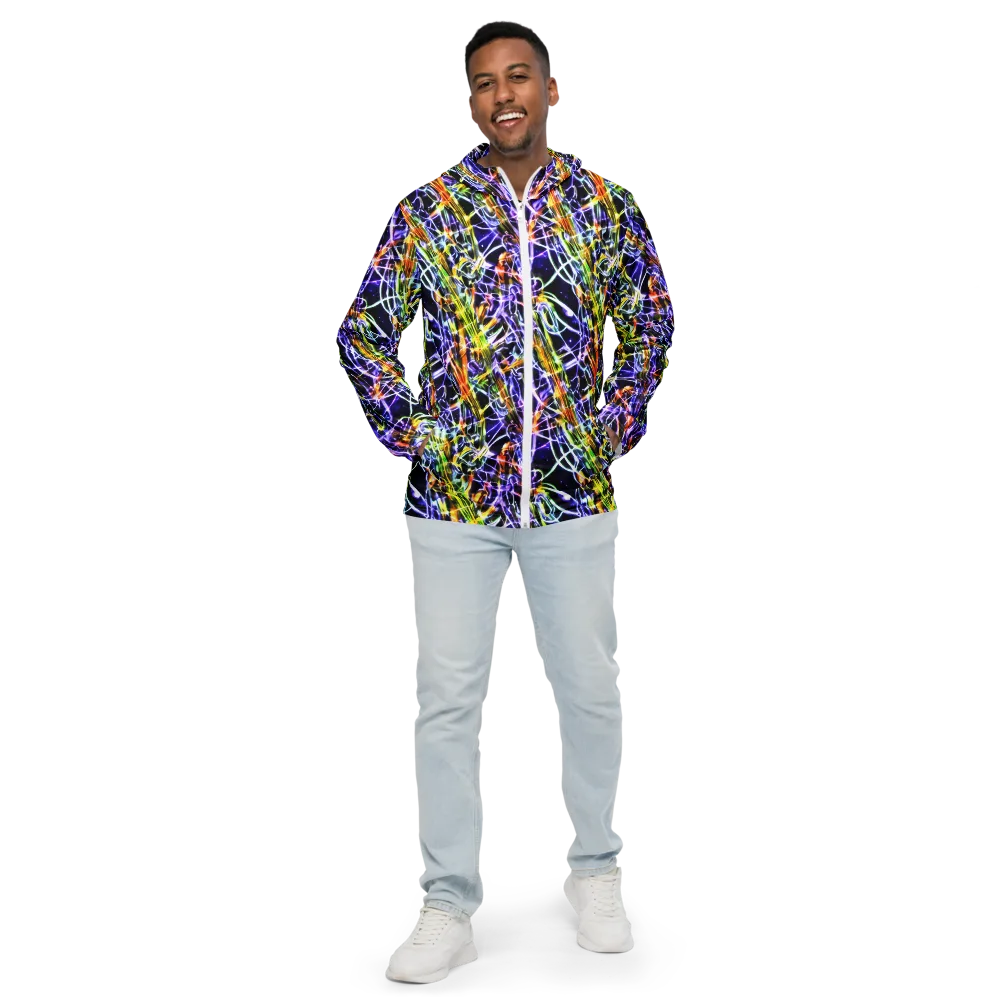 Luminous Shatter on Men's Windbreaker — Front