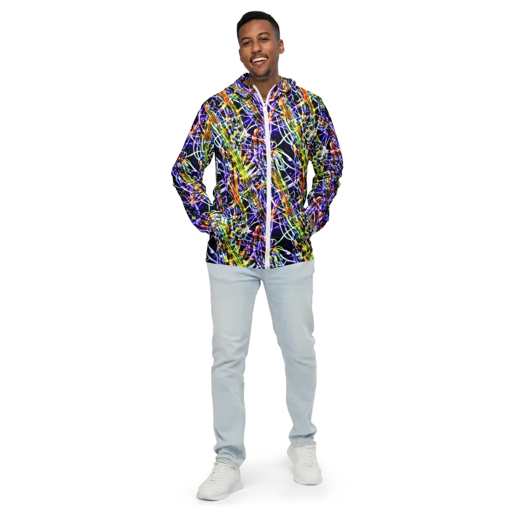 Luminous Shatter on Men's Windbreaker — Front